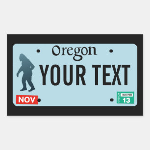 Sticker Rectangulaire Plaque de licence Oregon Sasquatch
