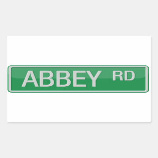 Sticker Rectangulaire Plaque de rue de route d'abbaye