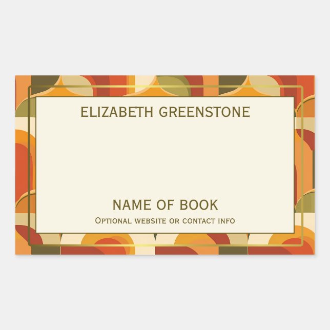 Sticker Rectangulaire Plaque de signature de l'auteur des vidéos rétros (Devant)