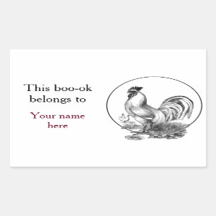 Sticker Rectangulaire Plaque d'illustration vintage