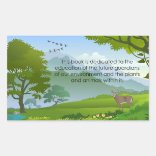 Sticker Rectangulaire Plaque du livre d'éducation