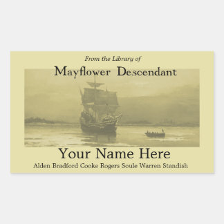 Sticker Rectangulaire Plaque Mayflower