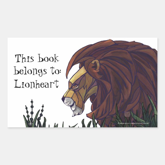 Sticker Rectangulaire Plaque personnalisée Lion King (Devant)