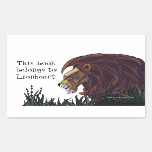 Sticker Rectangulaire Plaque personnalisée Lion King