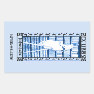 Sticker Rectangulaire Plaque Vintage moderne v2 personnalisée