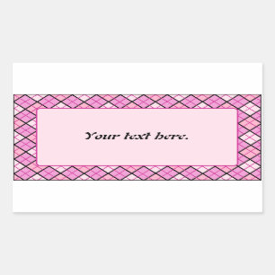 Sticker Rectangulaire Plat rose