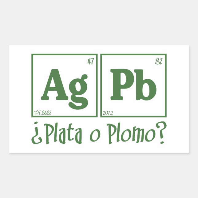 Sticker Rectangulaire Plata o Diplomo (Devant)