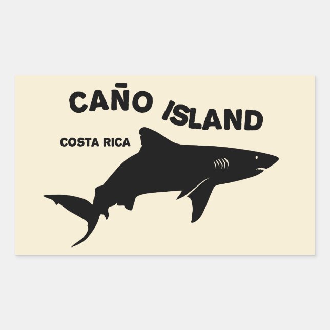 Sticker Rectangulaire Plongée de requins Caño Island - Costa Rica (Devant)