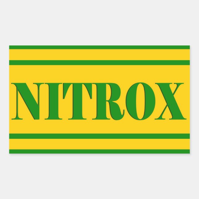STICKER RECTANGULAIRE PLONGÉE NITROX LOGO NITROX PLONGÉE NITROX - (Devant)