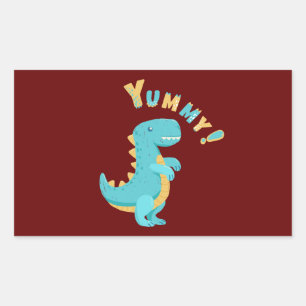 Sticker Rectangulaire Plongez dans le plaisir avec une fête Dino-Mite !