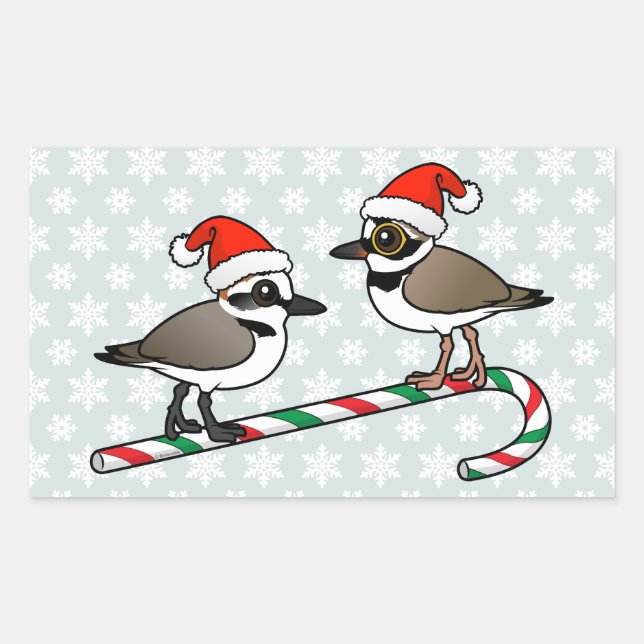 Sticker Rectangulaire Plovers père Noël (Devant)