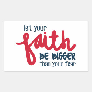 Sticker Rectangulaire Plus grand que votre peur