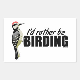 Sticker Rectangulaire Plutôt Être Birding