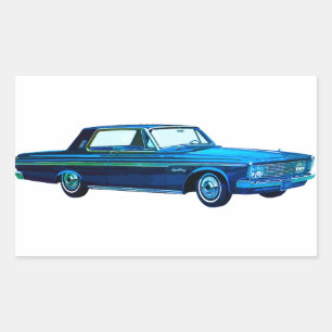 Sticker Rectangulaire Plymouth Sport Fury 1963