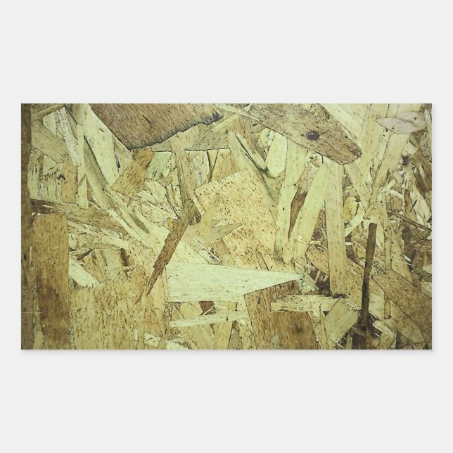 Sticker Rectangulaire Plywood de carte à puce OSB (Devant)