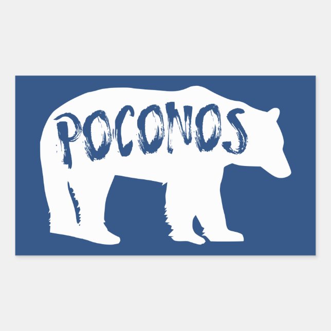 Sticker Rectangulaire Poconos (Devant)