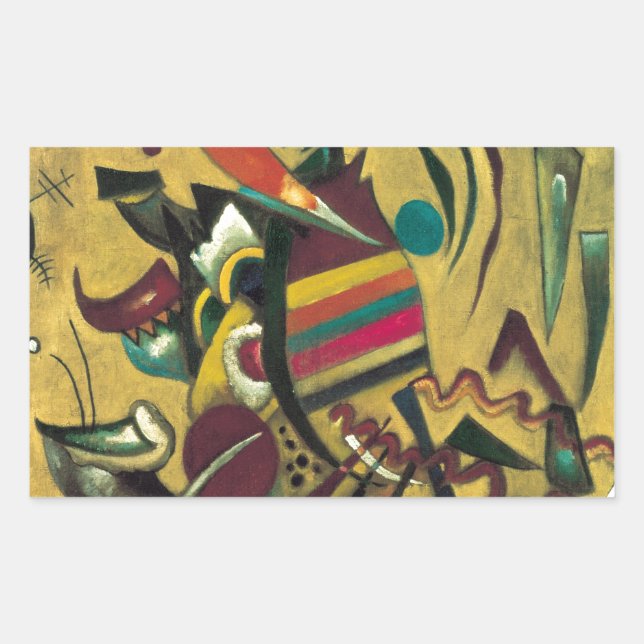 Sticker Rectangulaire Points de Kandinsky Toile Peinture Abstraite (Devant)