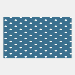 Sticker Rectangulaire Pois turquoises