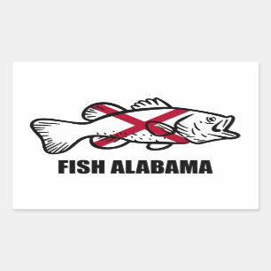 Sticker Rectangulaire Poisson Alabama