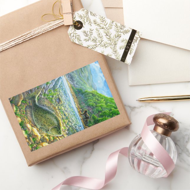 Sticker Rectangulaire Poisson de montagne (Cadeaux)