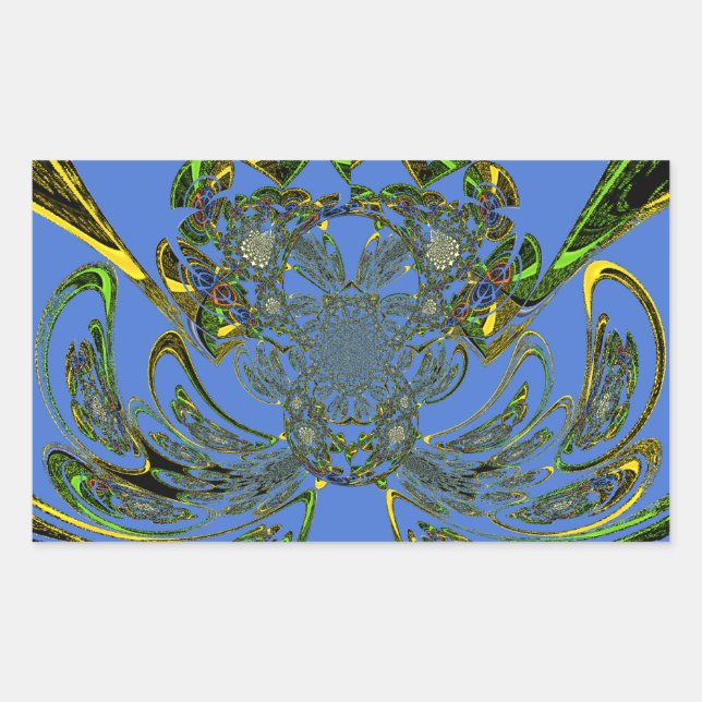 Sticker Rectangulaire Poisson de plumes (Devant)