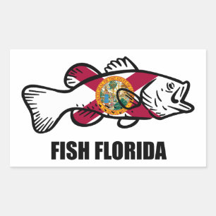 Sticker Rectangulaire Poisson Floride