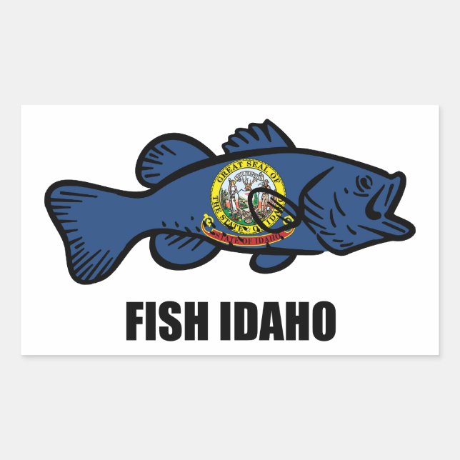Sticker Rectangulaire Poisson Idaho (Devant)