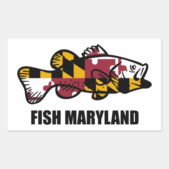 Sticker Rectangulaire Poisson Maryland (Devant)