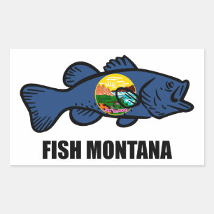 Sticker Rectangulaire Poisson Montana Bass