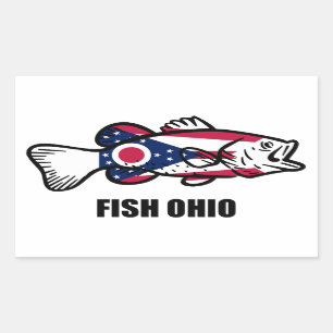 Sticker Rectangulaire Poisson Ohio