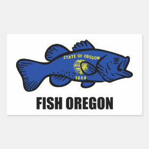 Sticker Rectangulaire Poisson Oregon