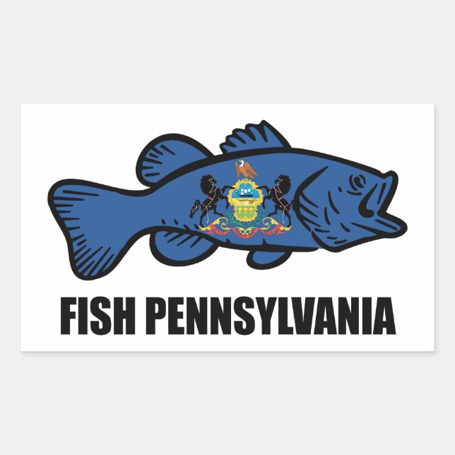 Sticker Rectangulaire Poisson Pennsylvanie (Devant)