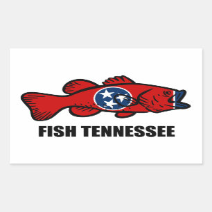 Sticker Rectangulaire Poisson Tennessee