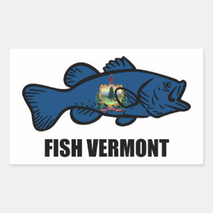 Sticker Rectangulaire Poissons du Vermont