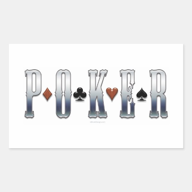 Sticker Rectangulaire Poker (Devant)