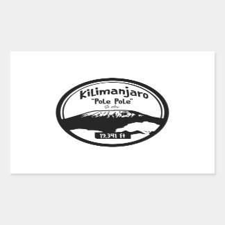 Sticker Rectangulaire Pôle du Kilimandjaro - aller lentement