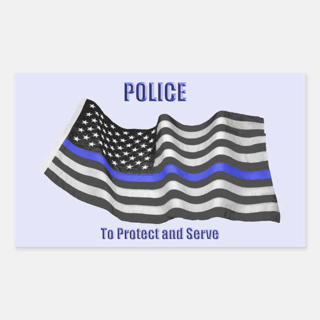 Sticker Rectangulaire Police (Devant)