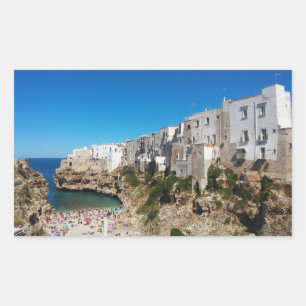 Sticker Rectangulaire Polignano Mare Bari Italie architecte de la plage