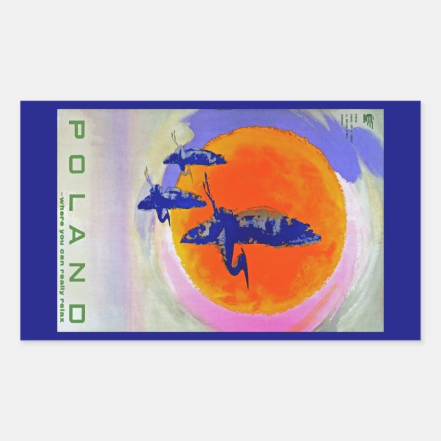Sticker Rectangulaire Pologne (Devant)