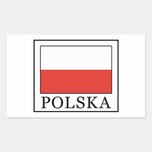 Sticker Rectangulaire Polska (Devant)