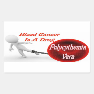 Sticker Rectangulaire Polycythème Vera Le Cancer Du Sang Est Un Glisser