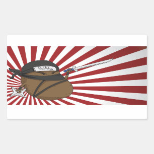 Sticker Rectangulaire Pomme de terre Ninja
