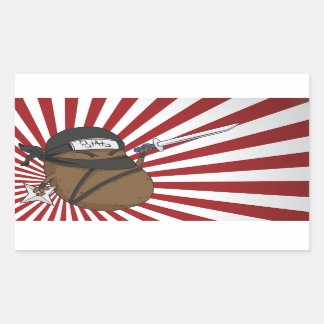 Sticker Rectangulaire Pomme de terre Ninja