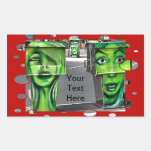 Sticker Rectangulaire Pompes à gaz