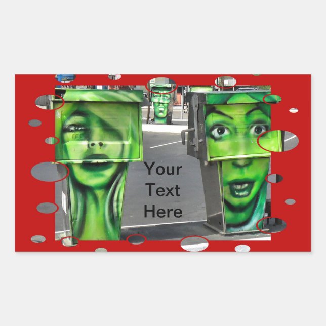 Sticker Rectangulaire Pompes à gaz (Devant)