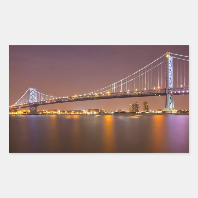 Sticker Rectangulaire Pont Ben Franklin (Devant)