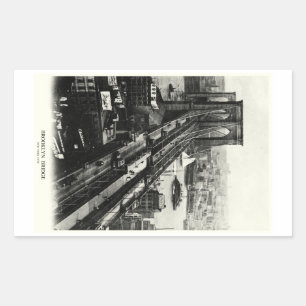 Sticker Rectangulaire Pont Brooklyn 1900