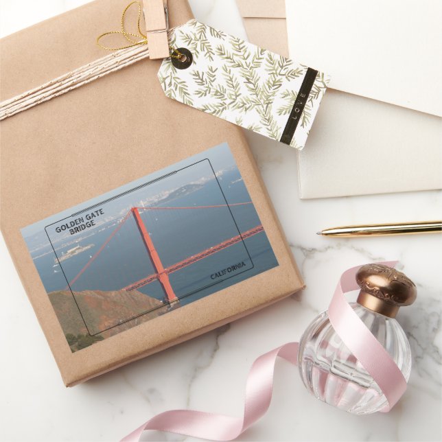 Sticker Rectangulaire Pont du Golden Gate (Cadeaux)