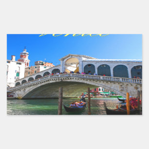 Sticker Rectangulaire Pont du Rialto Venise - Pro Photo