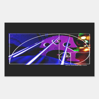 Sticker Rectangulaire Pont et cordes avec spirale Fibonacci